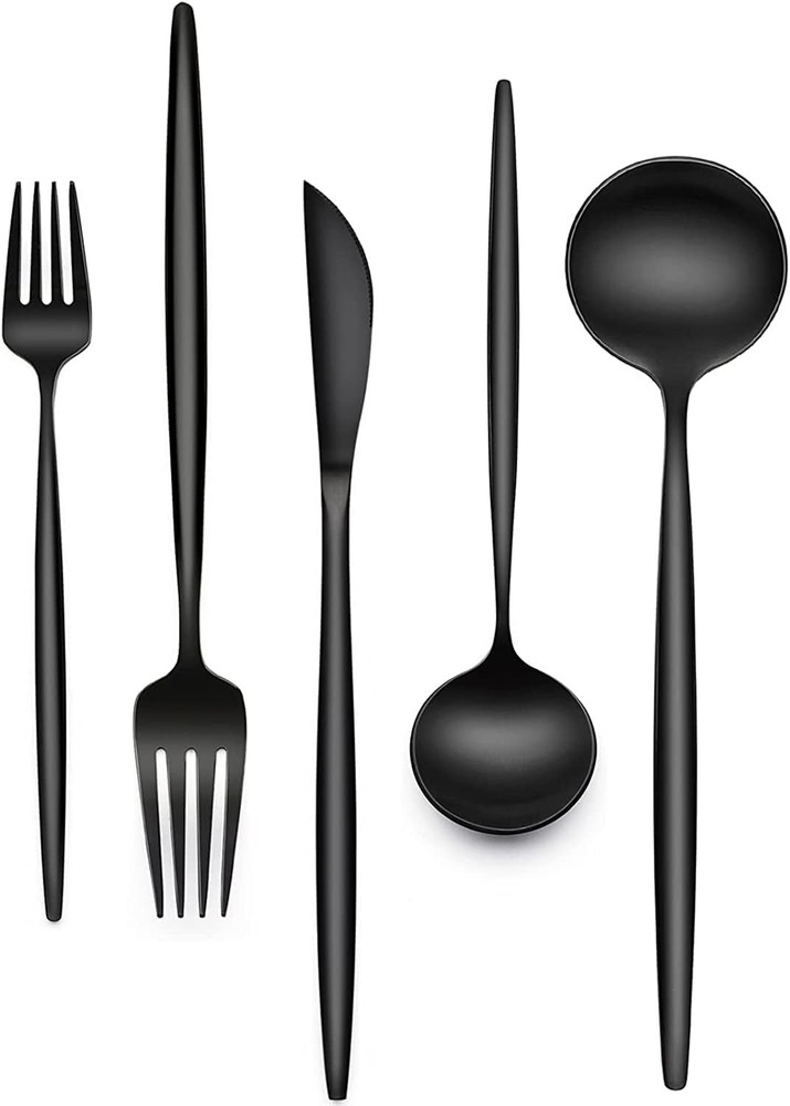 12 Setting Bla Sierware,  Stainl Steel Flatware Cutlery