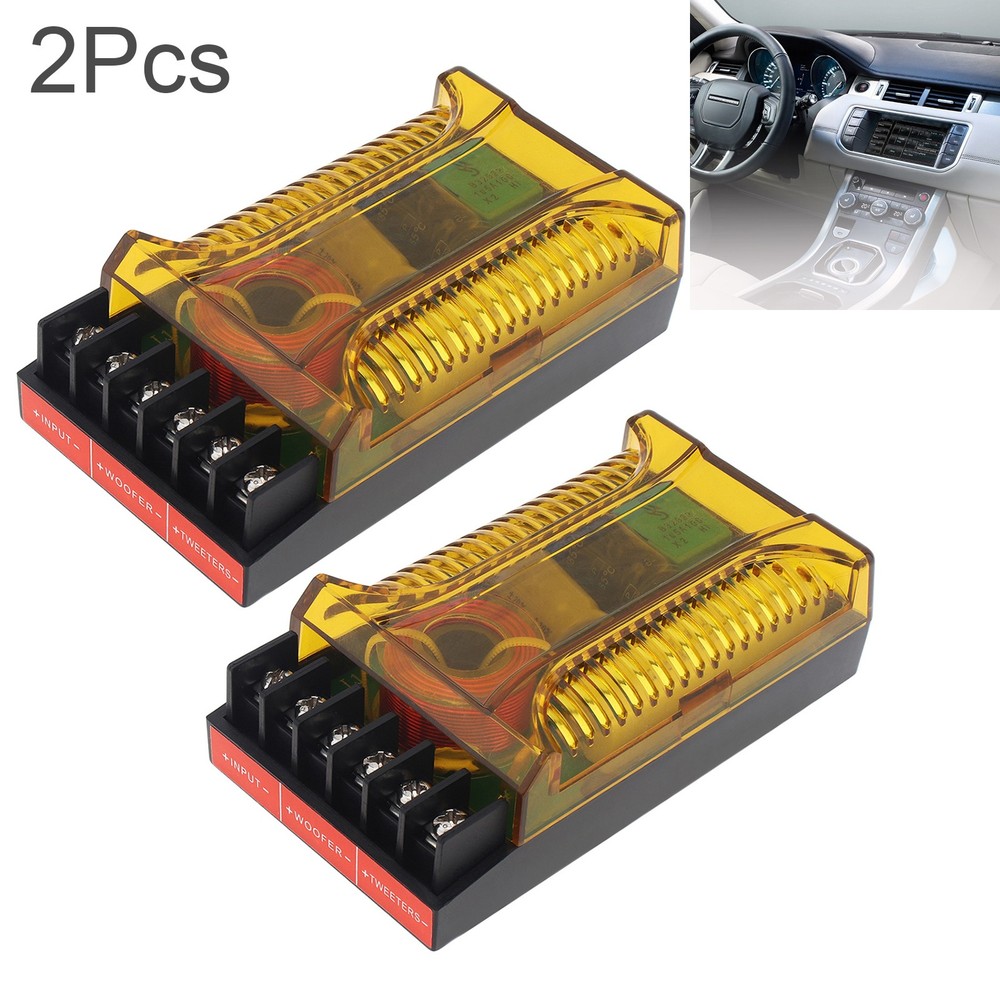 2 PCS Frequency Divider Crossover Filter, 2/4/6Ω for 2 Way Car Audio Speakers