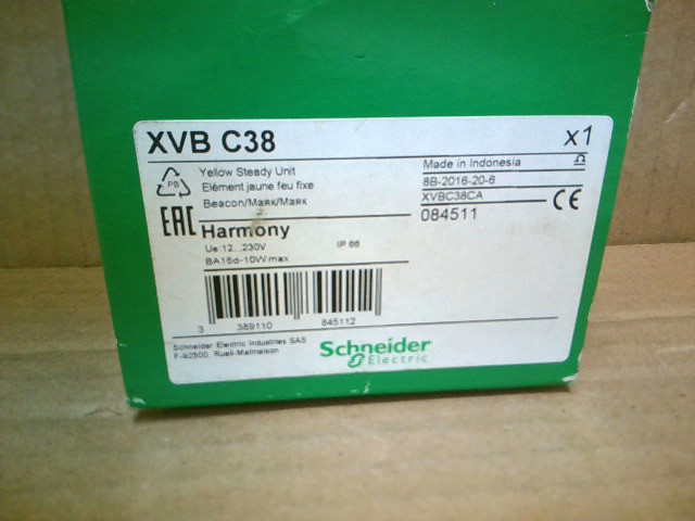 Schneider XVB-C38 Yellow Stack Light Unit-New In Box