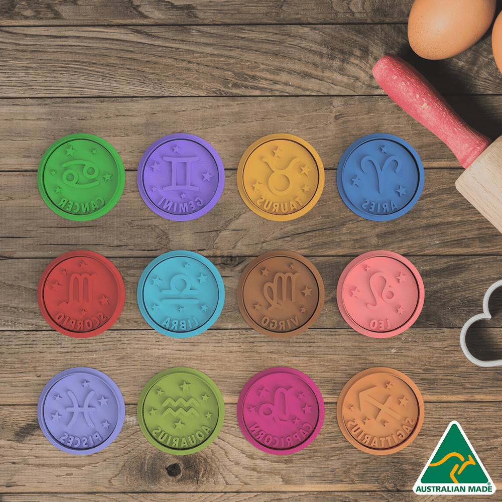 Zodiac Set Cookie Cutter and Embosser Stamp