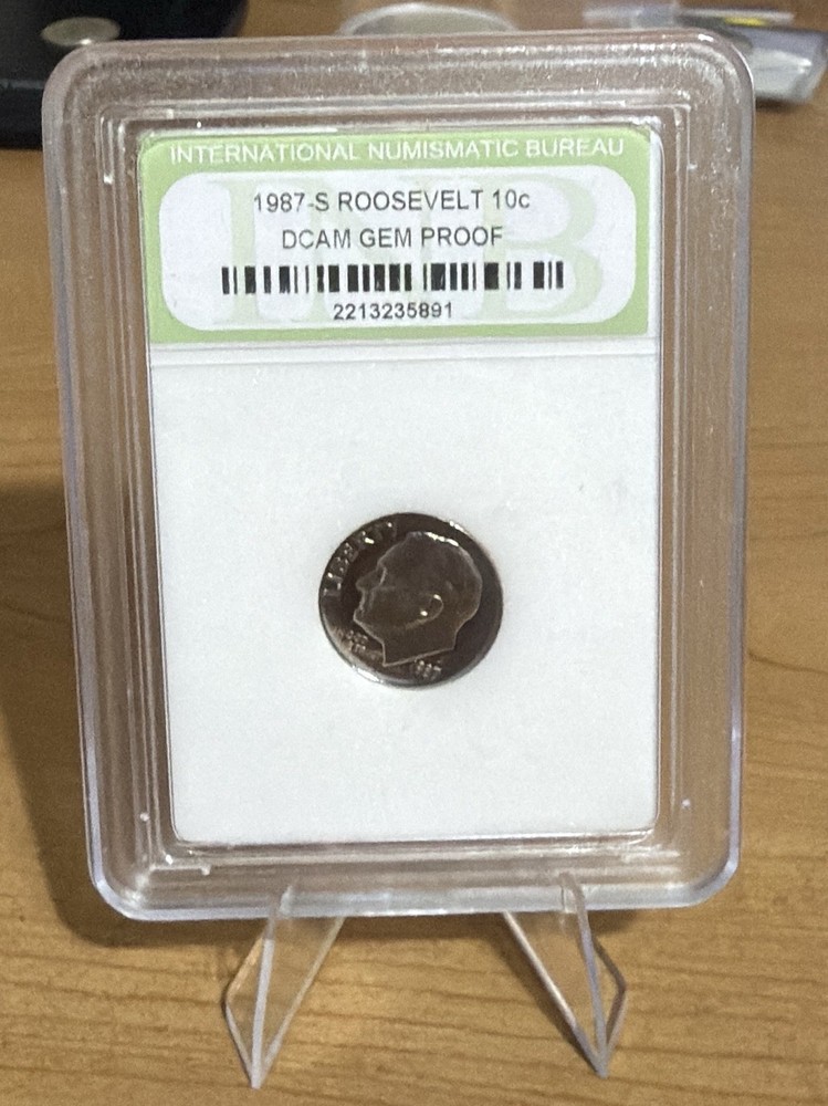 ** 1987 S - Roosevelt 10c - DCAM GEM PROOF **