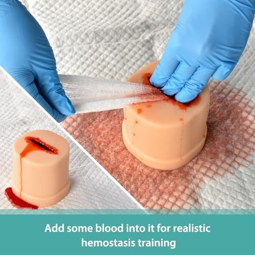 Laceration Wound Packing Simulator - Hemostasis & Bleed Control Trainer for Medi