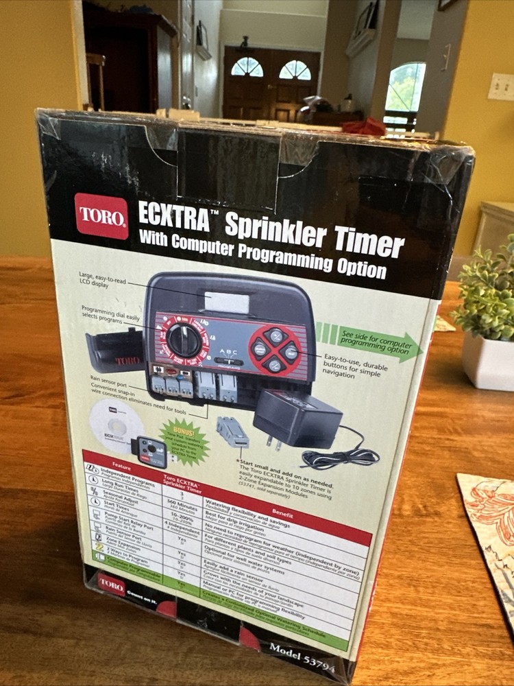 Toro Model 53794 ECXTRA 6 Zone Computer Programmable Sprinkler Timer
