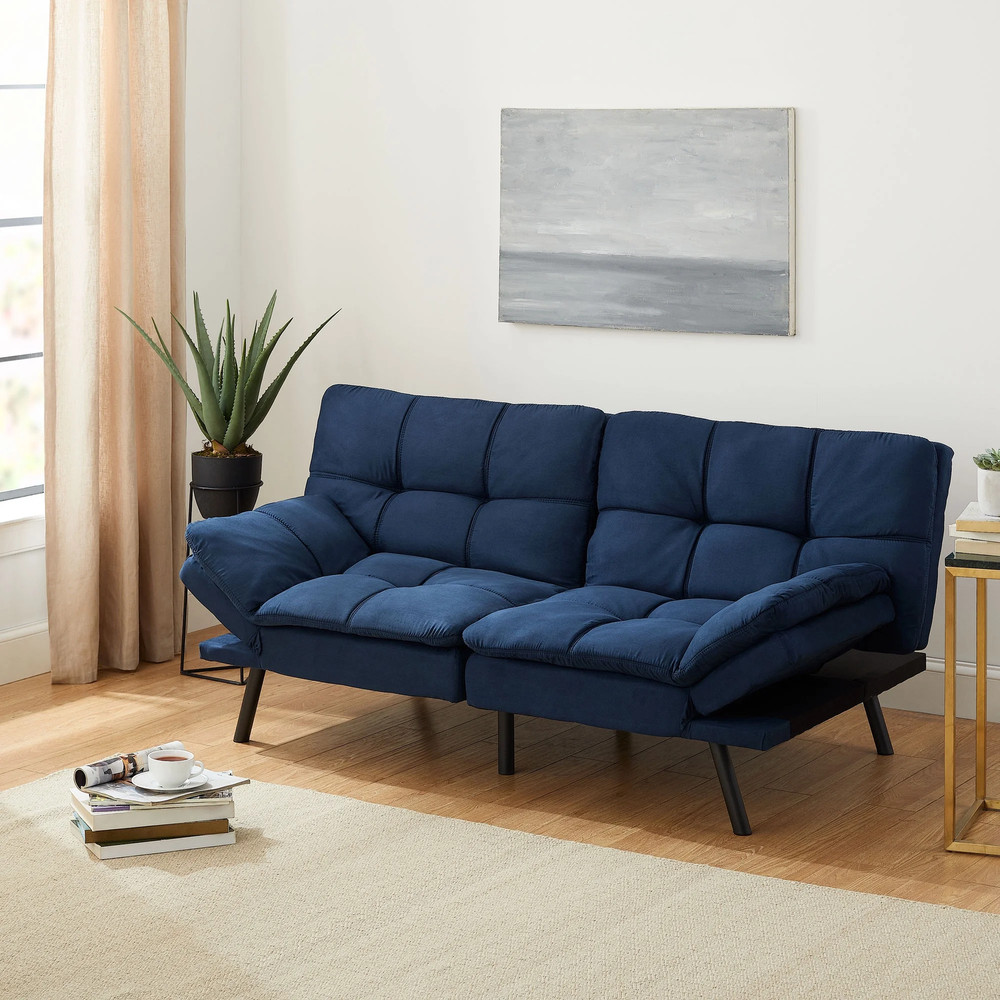 Memory Foam Futon Sofa Bed Couch Sleeper Convertible Foldable Loveseat FULL SIZE