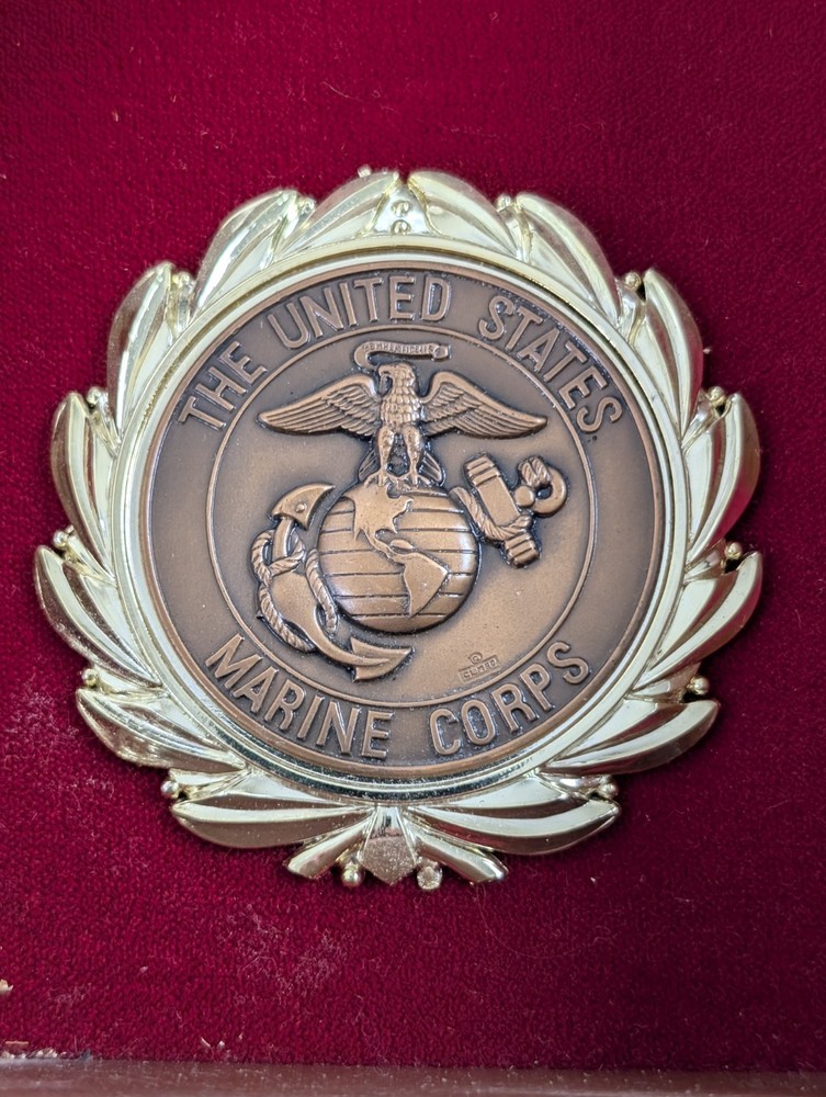 Vintage USMC Presentation Shadow Box BGEN McMonagle MCRD San Diego