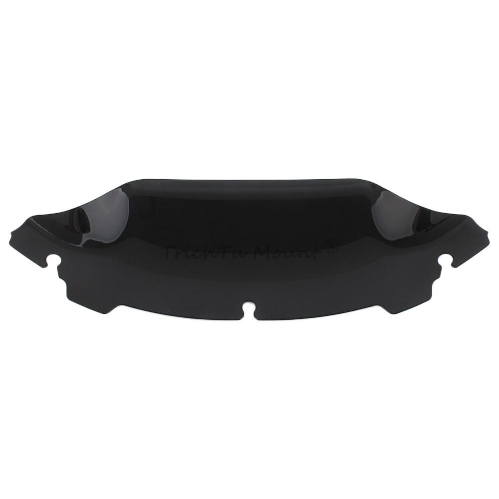 7" Front Wave Windshield Black Windscreen Noise Reduction For Harley Road Glide