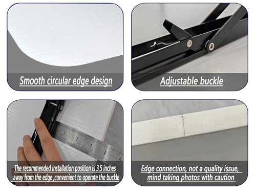 31 "x22.8 Wall Mounted Folding Table with Foldable Bracket, Suitable for White