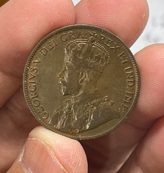 1919 Canada One Cent Coin Great Condition