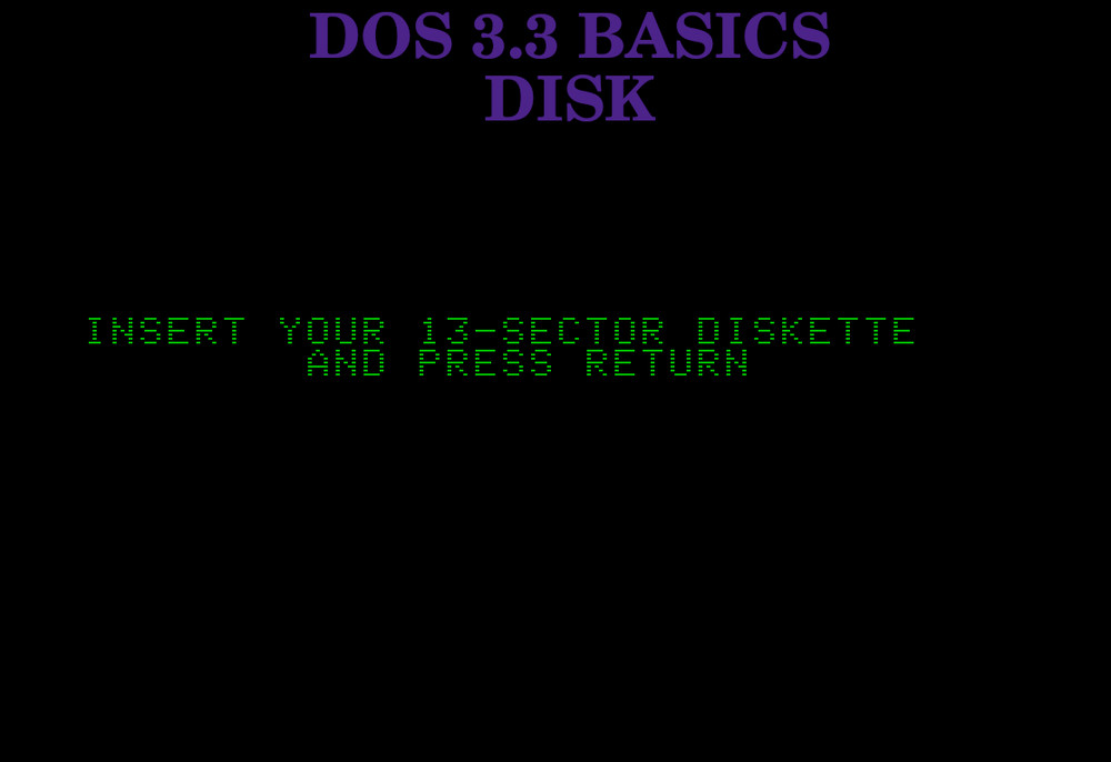Apple II DOS 3.3 System Master 5.25” 2-in-1 Floppy Disk