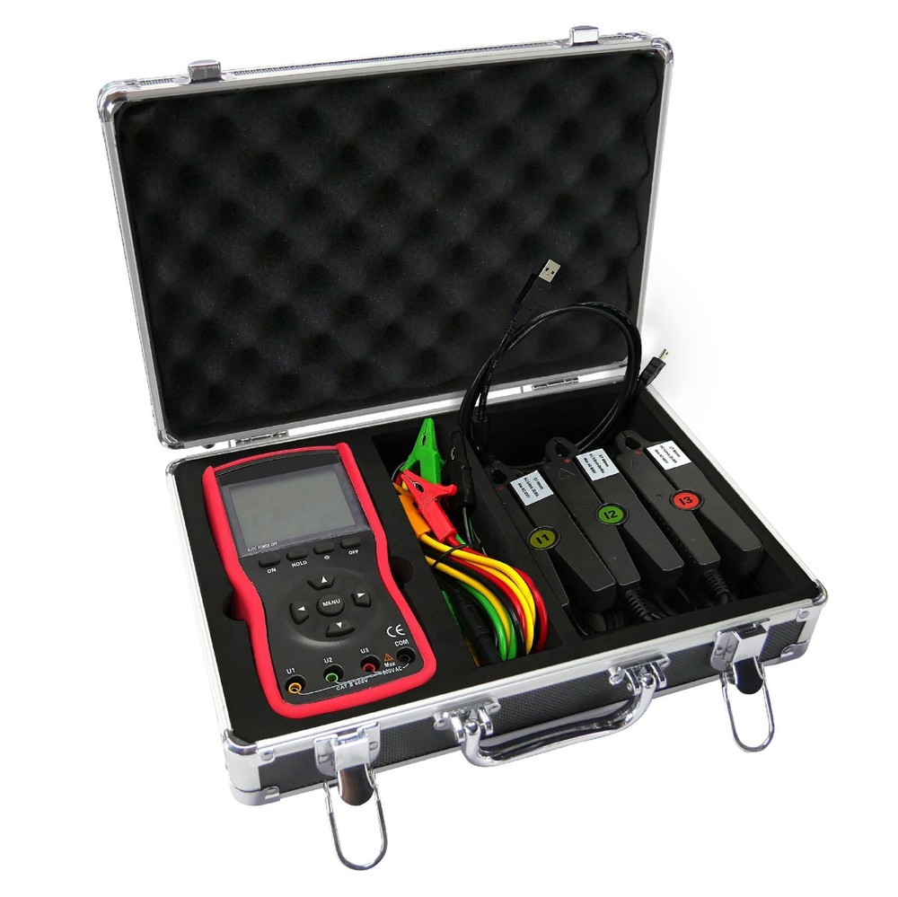 Auto Three phase Digital Phase Voltmeter AC Current Voltage Tester RS232 Port