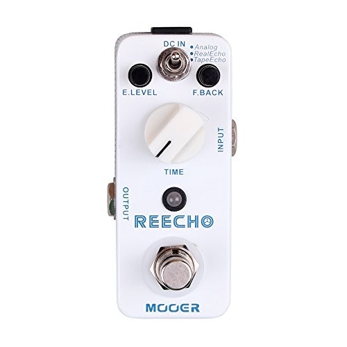 Reecho Delay Guitar Delay Effects Pedal with 3 Modes, Analog, Real Echo, Tape