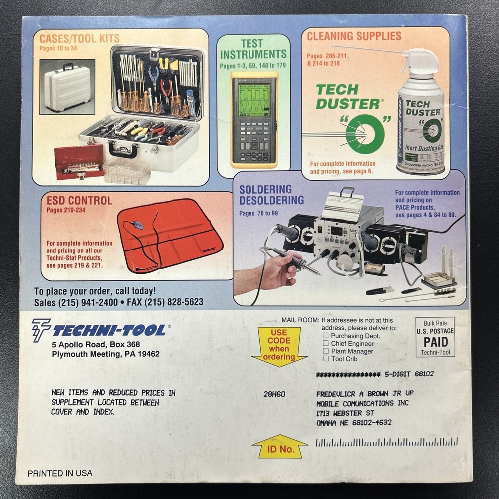Techni-Tool Catalog, Fluke, Accessories, Instruments, Tool Kits, Power Tools