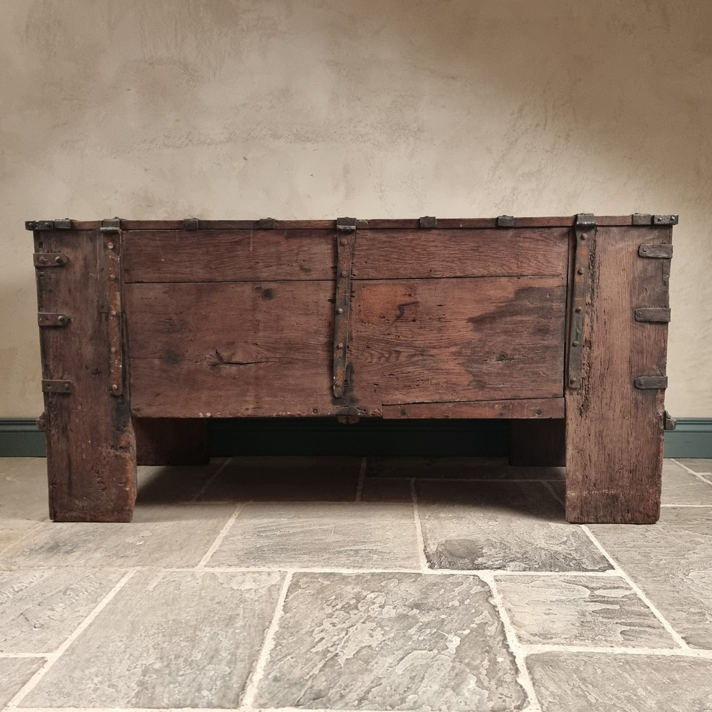A 16th Century Iron Bound Coffer.