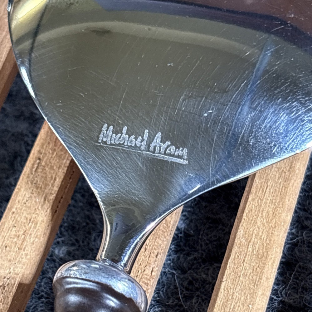 Michael Aram 2 pc. Fork & Spoon Salad Serving Set Spiral Metal Handle