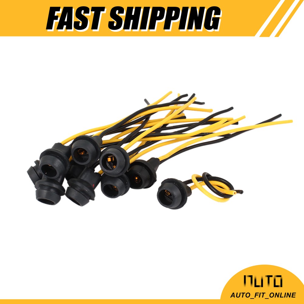 TEN T10 Base Light Bulb Lamp Instrument Panel Dash Board Socket Plug Universal