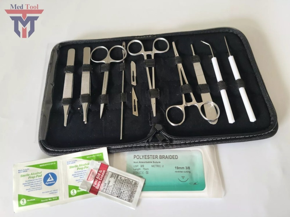 Basic Surgical Suture Kit, First Aid Set, Emergency Kit, Trauma Survival Pack
