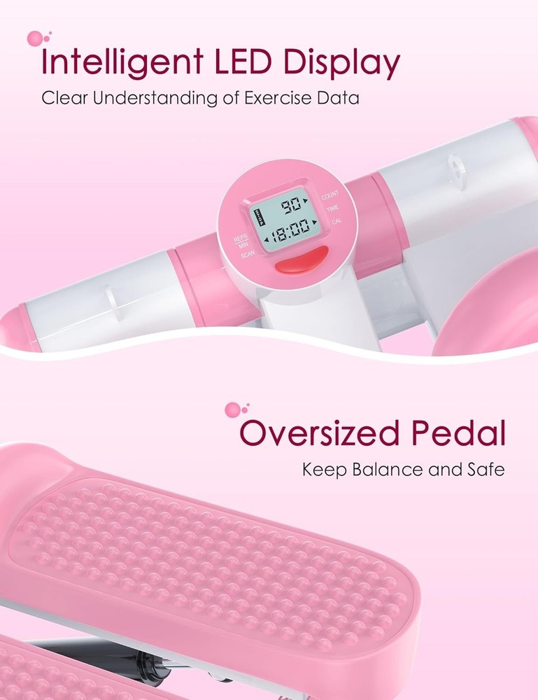 Compact & Quiet Stair Stepper with Adjustable Height - Ideal for Home Workouts