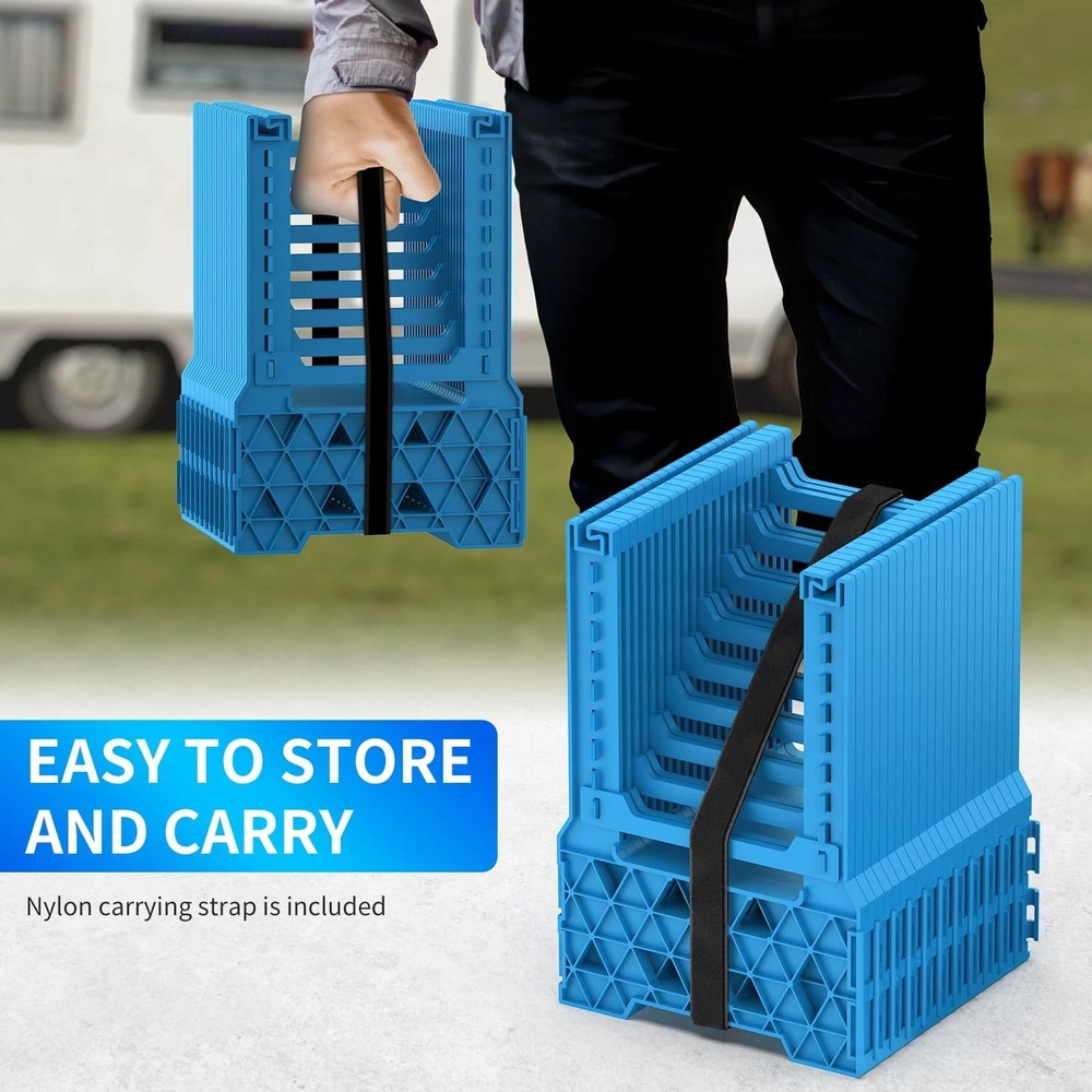 RV Sewer Hose Support 10FT with Secure Rubber Band & Carry