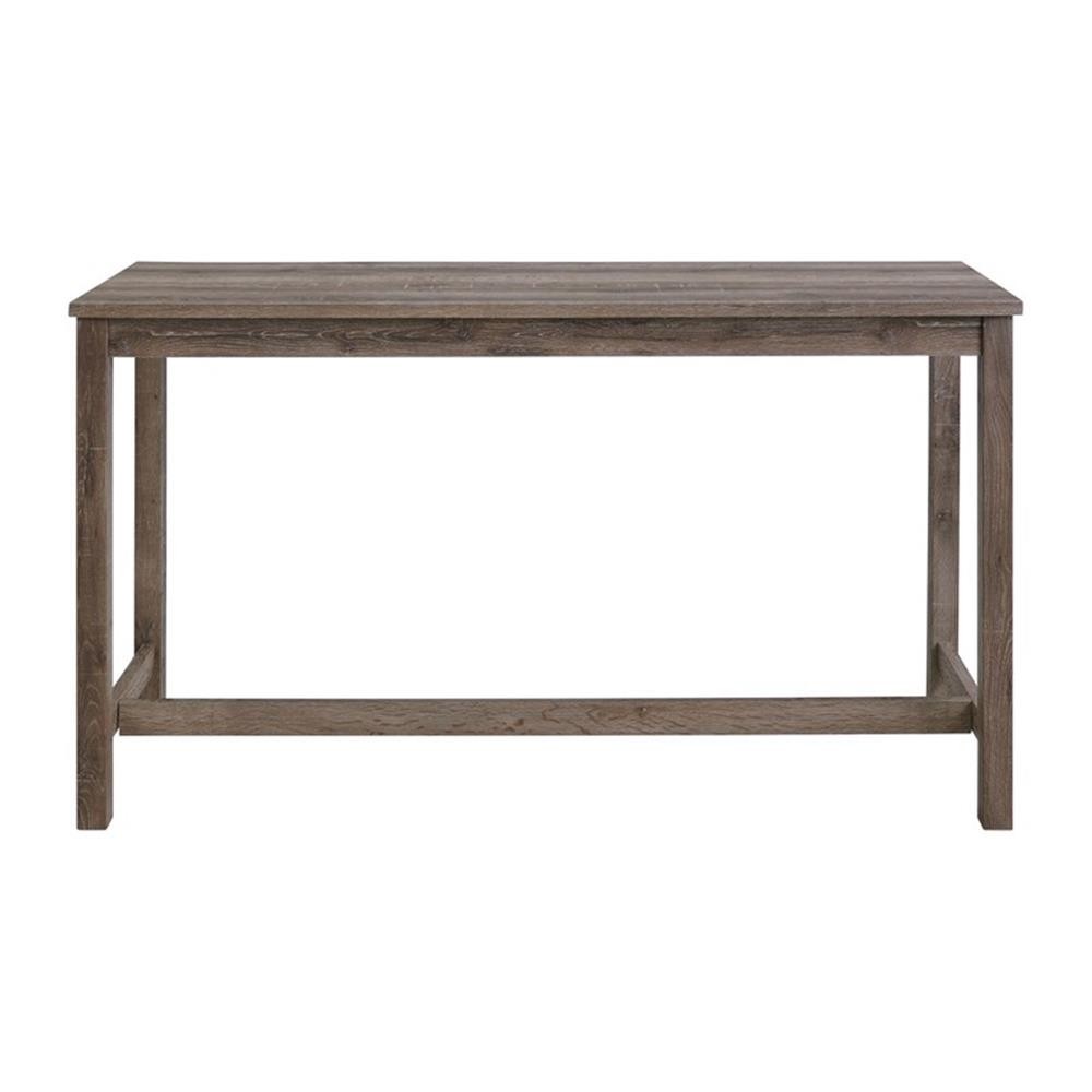 Pemberly Row Transitional Multipurpose Bar Table Set in Gray