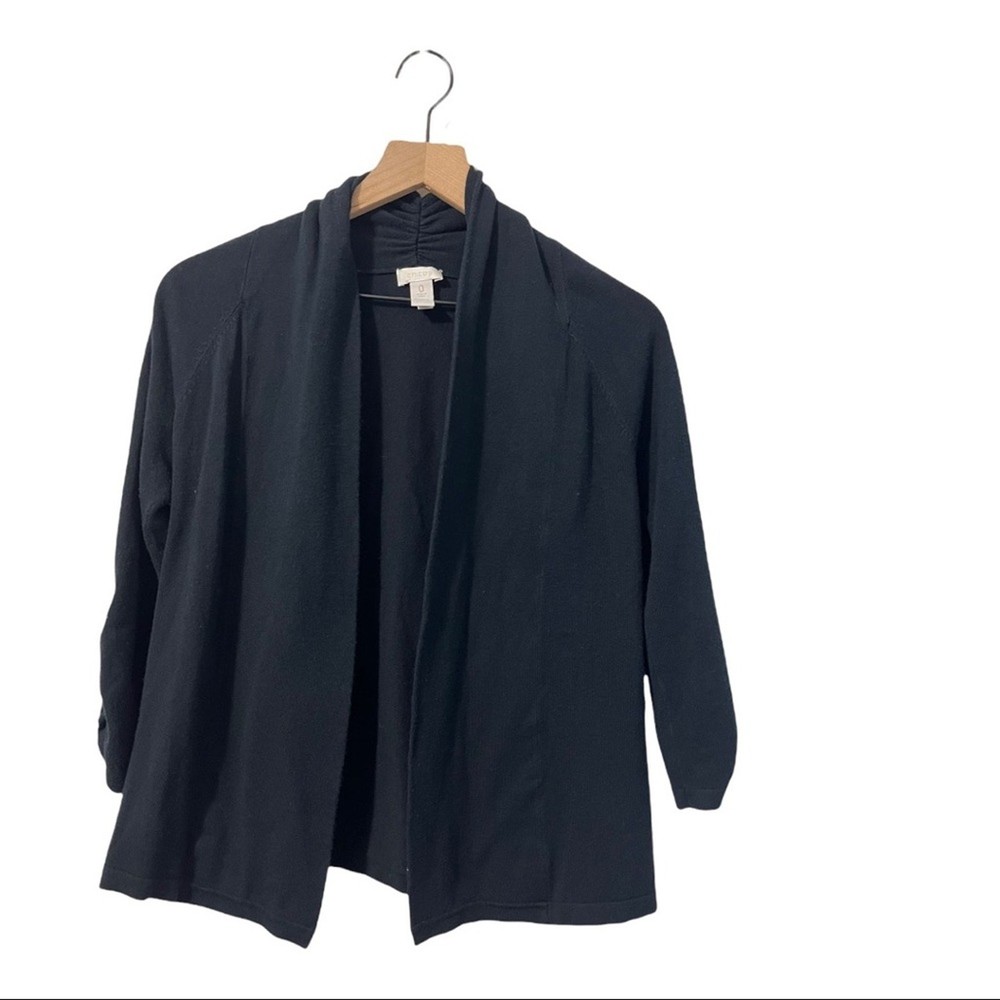 Chicos Black Open Cardigan Size Small