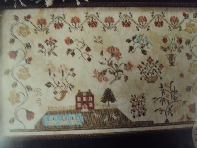 With Thy Needle and Thread Manor at Quaker Hill sampler cross stitch