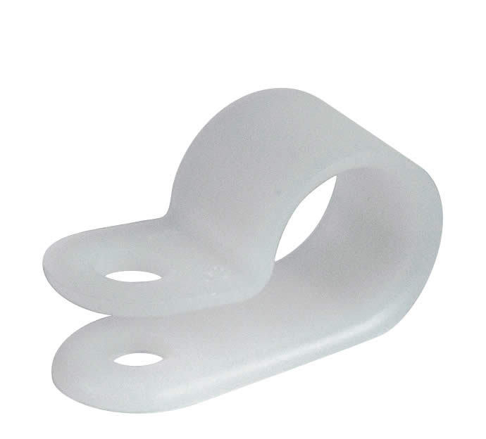 7/16" diameter 3/8" wide Plain Edge Cable Clamp Nylon K35013