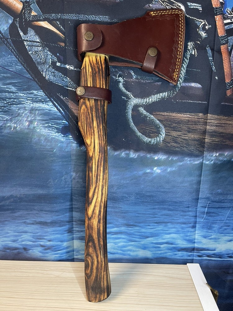 custom handmade wooden handle axe