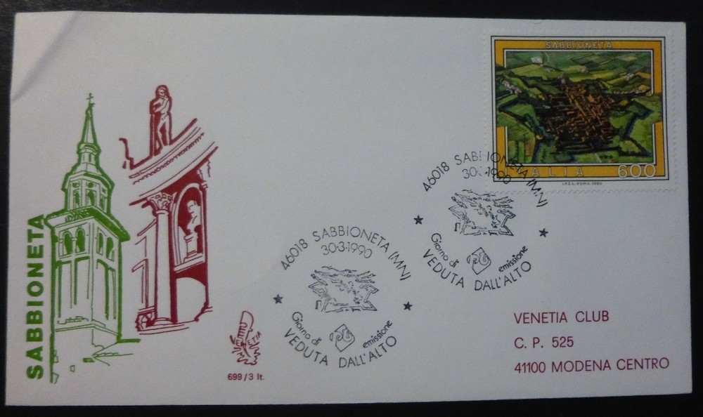 FDC - VENETIA - SABBIONETA - MANTUA - 1990