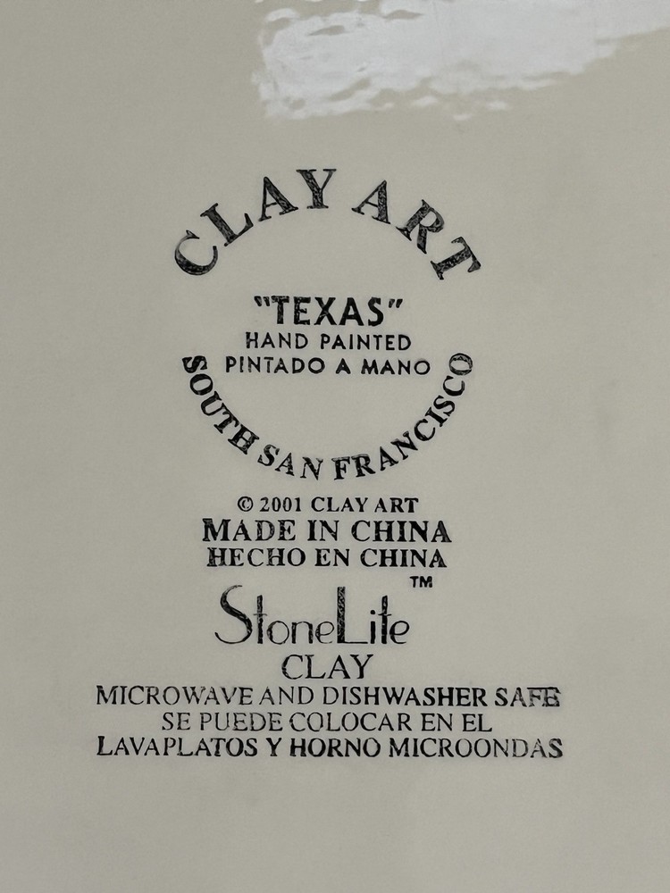Texas Chip & Dip Pottery set - NIB!