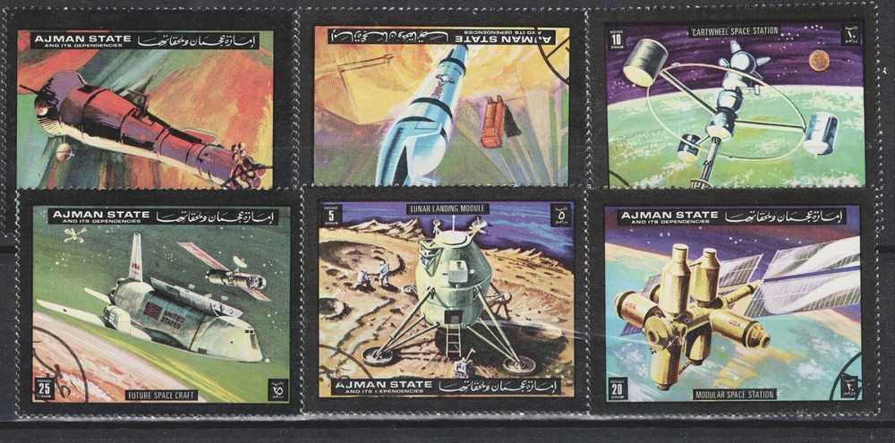 Ajman US Space Moon Exploration set 1970