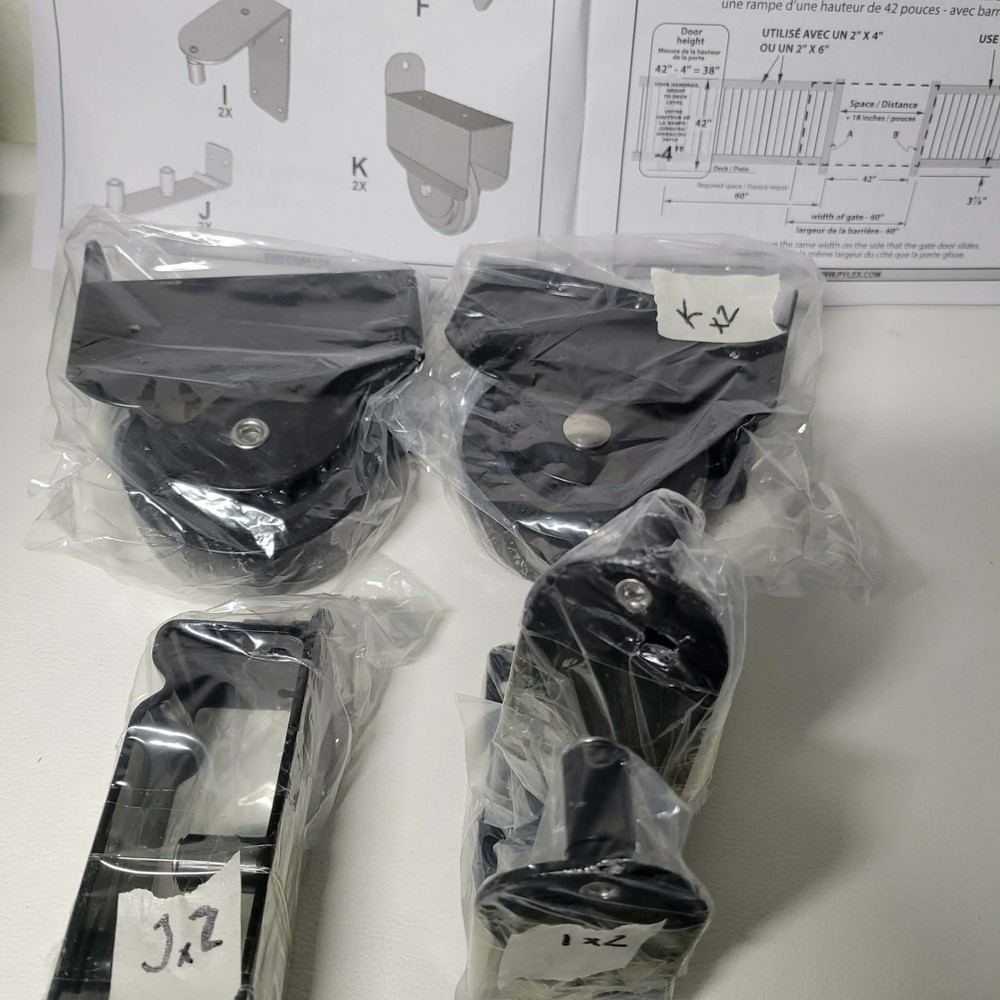 Pylex 11052 Sliding Gate Hardware Kit - Black