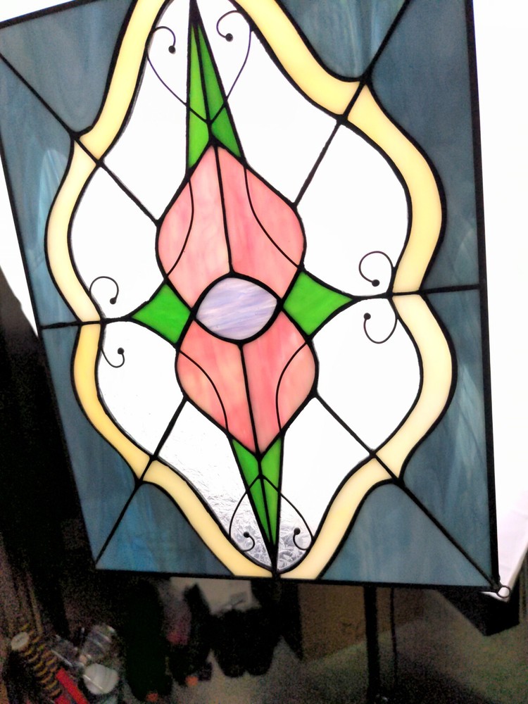 Stained Glass Light Catcher Muli- Colored 12.5" × 9.5"