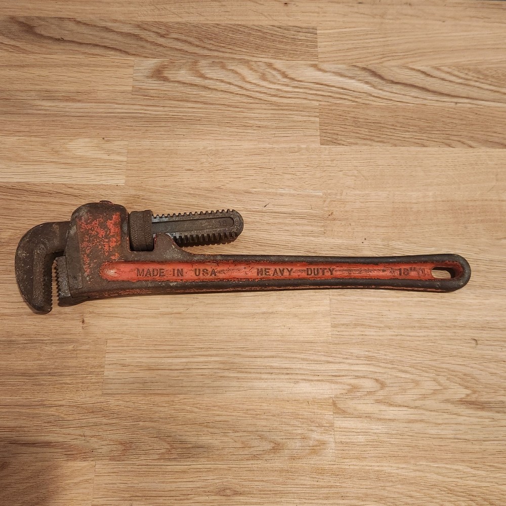 S-K Wayne 18” Red Steel Pipe Wrench
