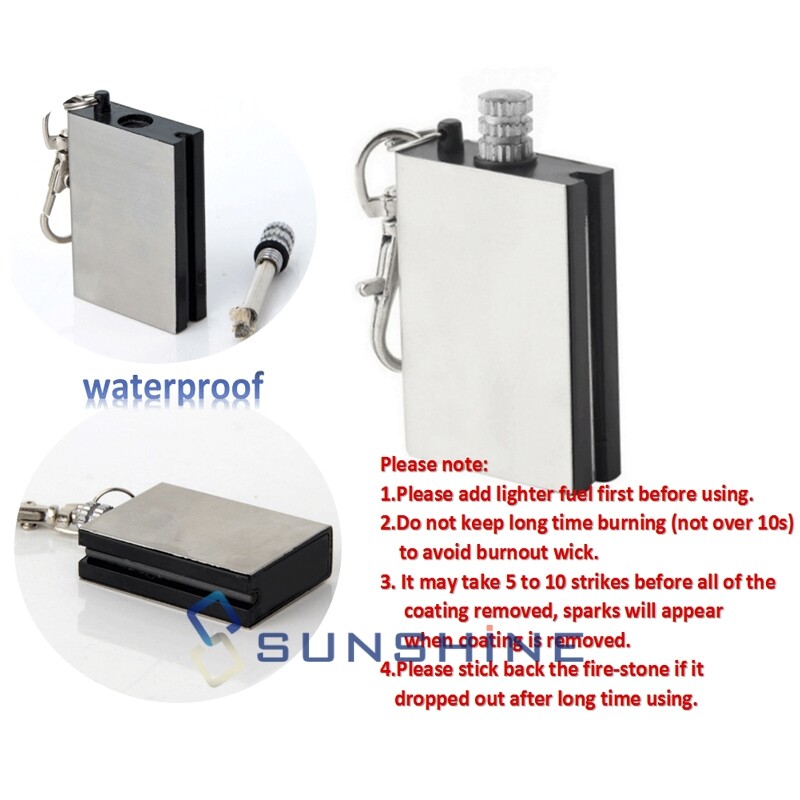 Lighter Flint Magnesium Emergency Fire Starter Camp Survival Refill Waterproof