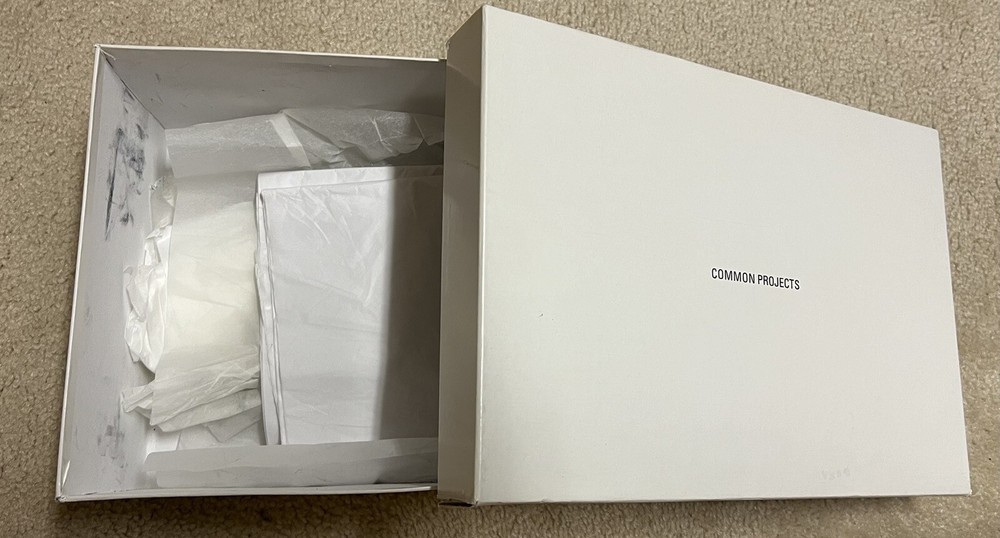 Authentic Common Projects Shoe Storage Gift Box w Tissue 10x13.5x5”