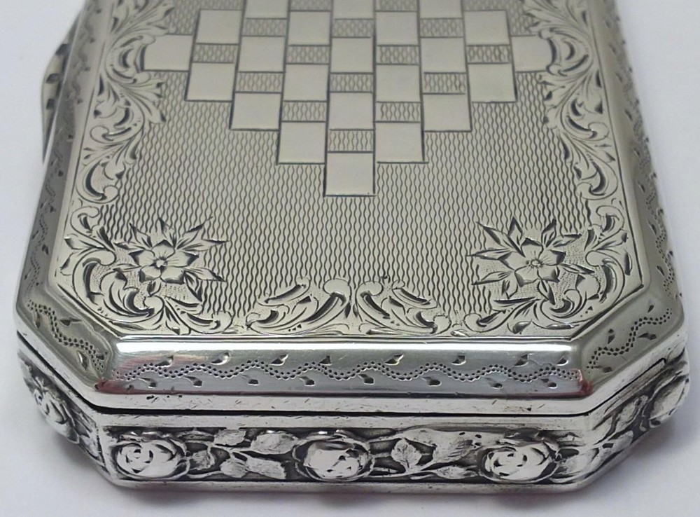 Antique Austrian 900 Silver Table Snuff Box (3” x 2 ¼”) – Vienna c1925 (94g)