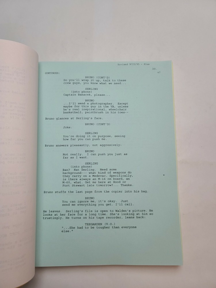 COURAGE UNDER FIRE / Patrick Duncan 1996 Screenplay, Denzel Washington, Meg Ryan