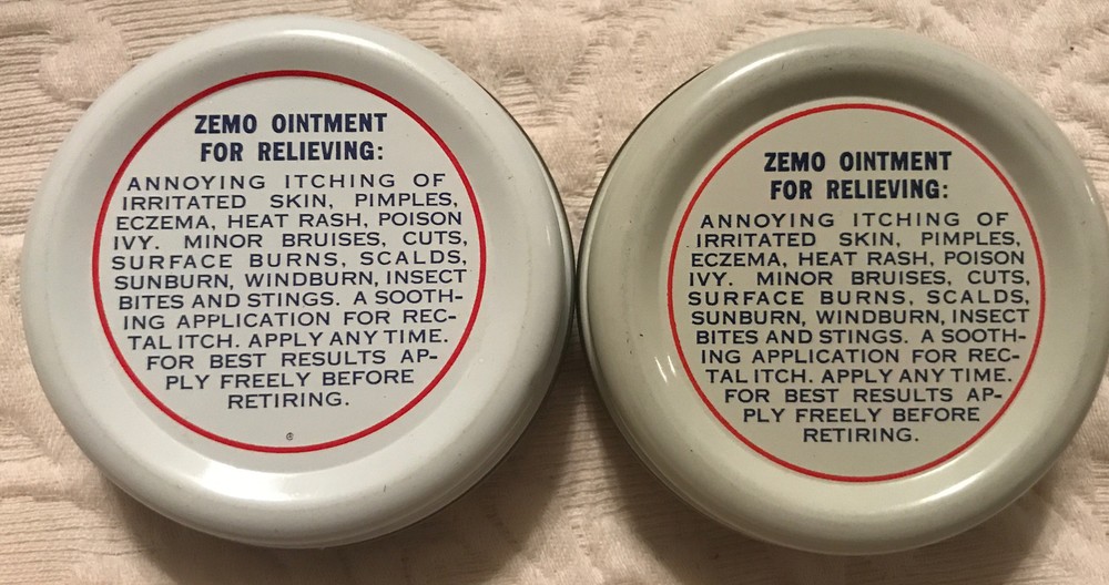 Vintage Zemo ointment tins (2) 1.5oz