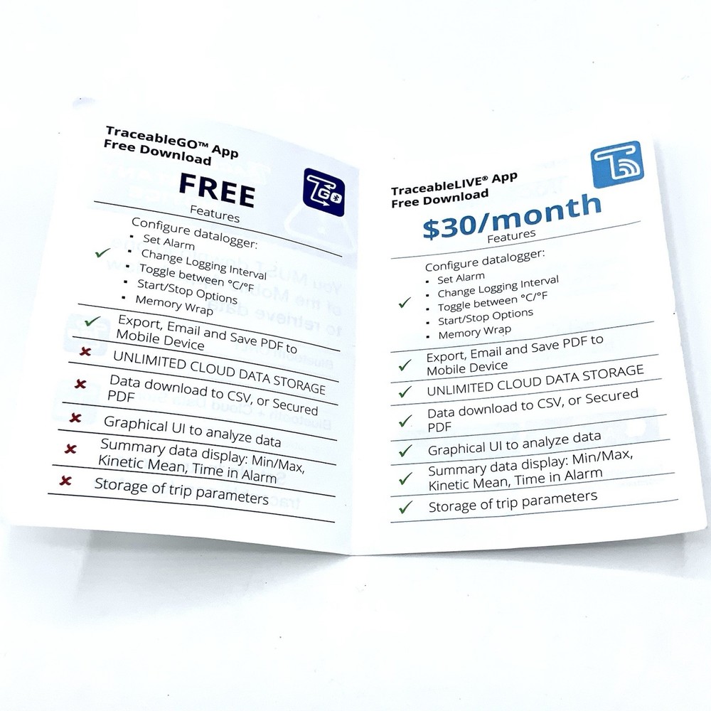 VWR® Traceable® Temperature Data Loggers External Sensor Freezer & Refrigerator