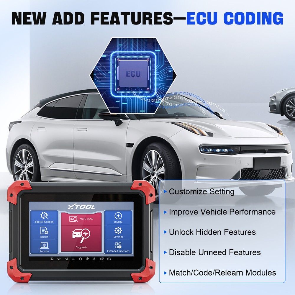 XTOOL D7 OBD2 Scanner Bi-Directional All System Diagnostic Auto Scan E.CU Coding