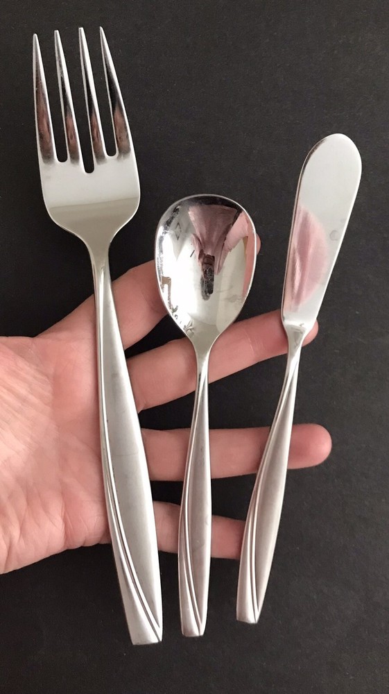 Oneida Stainless Glossy CAMLYNN CLEO 3-Pc Serve Set Flatware Fork Sugar Butter
