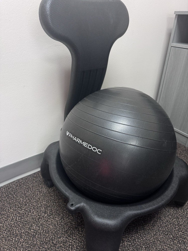 PharMeDoc Exercise Ball Chair with Back Support for Home and Office