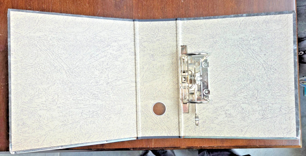 IXL 2 Ring Binder A5 42 mm Rings, Hard Cardboard, Black Marble, Pull Hole