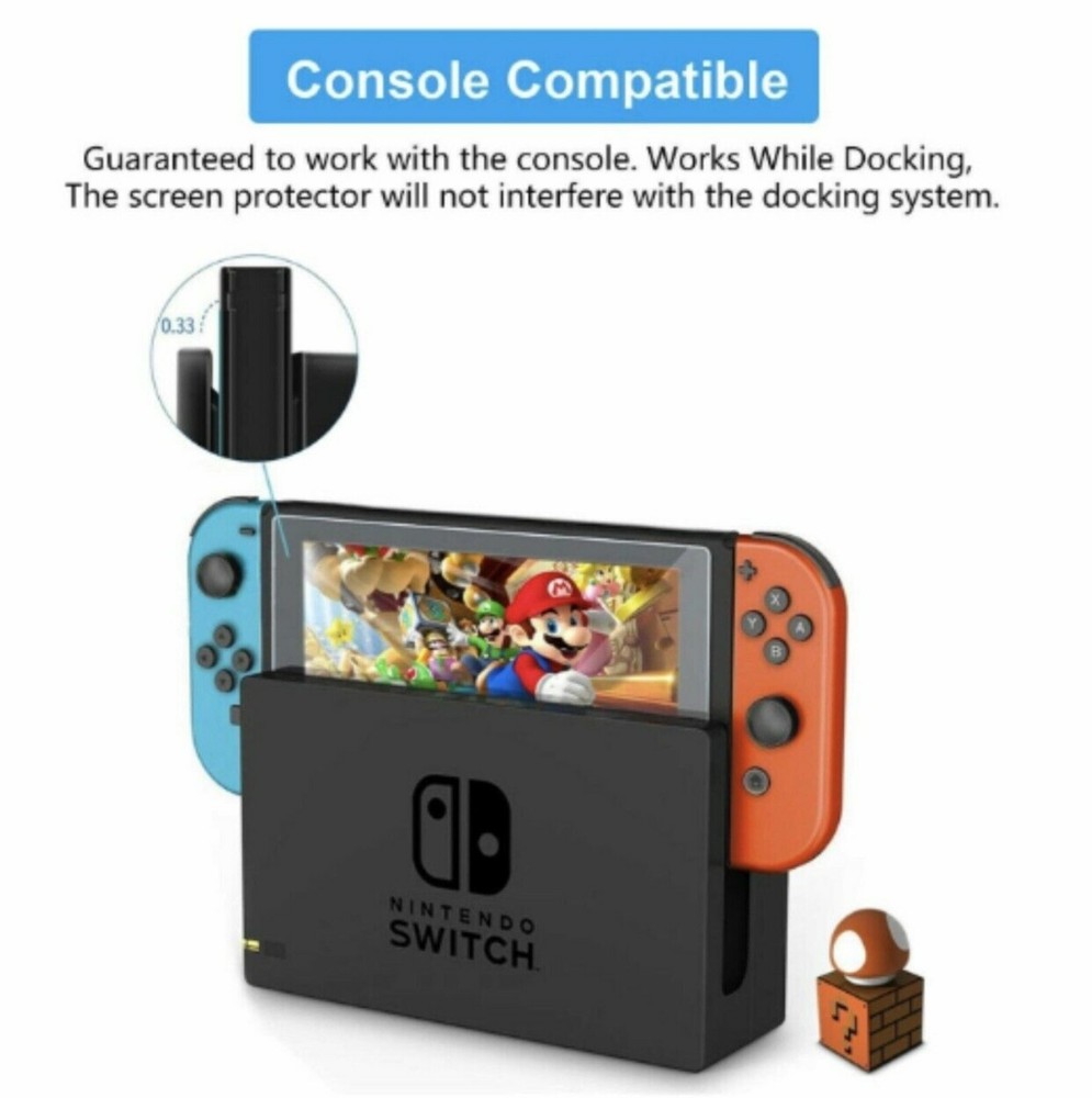 3Pack Premium 9H Tempered Glass Screen Protector Guard For Nintendo Switch