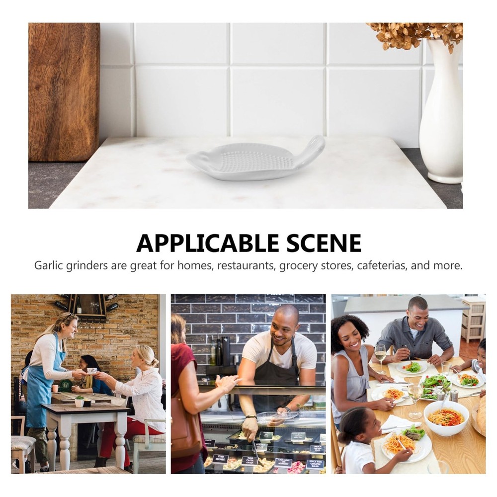 Ceramic Ginger Grater Plate Multi-Function Garlic Grater Kitchen Gadget Grind...