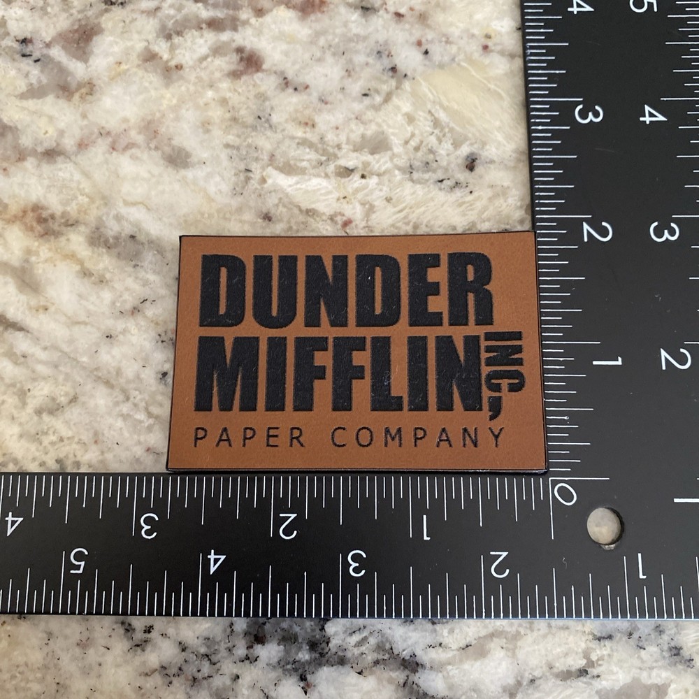 Dunder Mifflin Office Leatherette Patch With Adhesive Backing Iron On