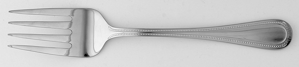 Wallace Silver Continental Bead  Cold Meat Serving Fork 10389304