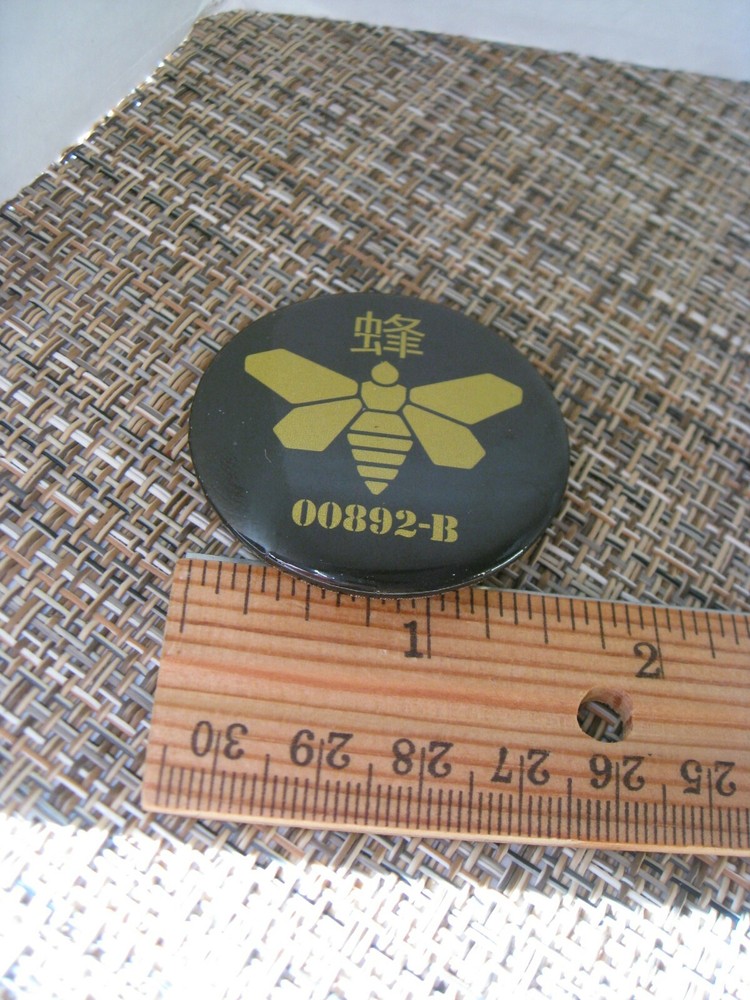 Breaking Bad Button - Approx. 1 3/4" Pinback -Golden Bee Moth "00892-B" - 2013