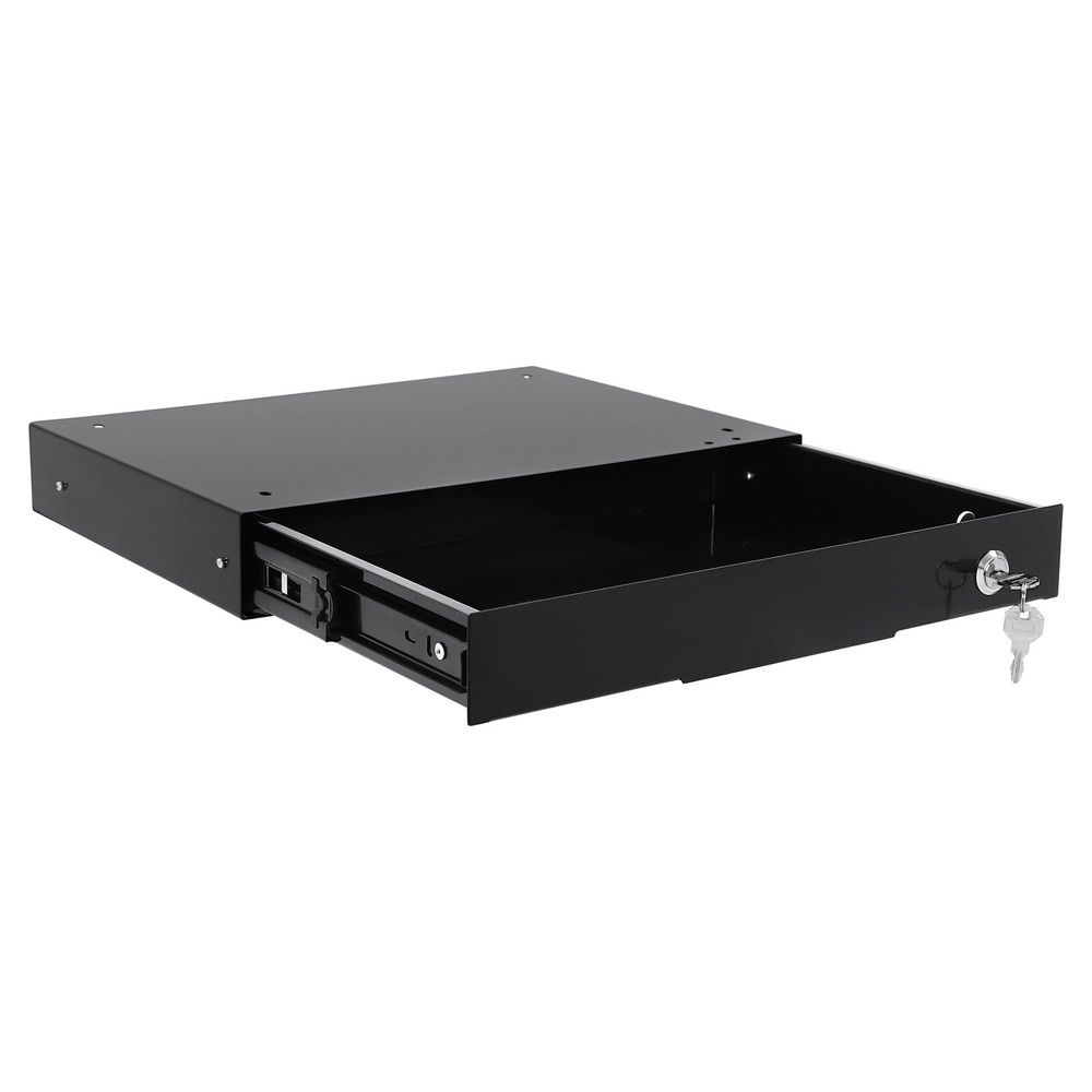 Under Desk Sliding Pull-Out Drawer Organizer - Space Saver with Lock
