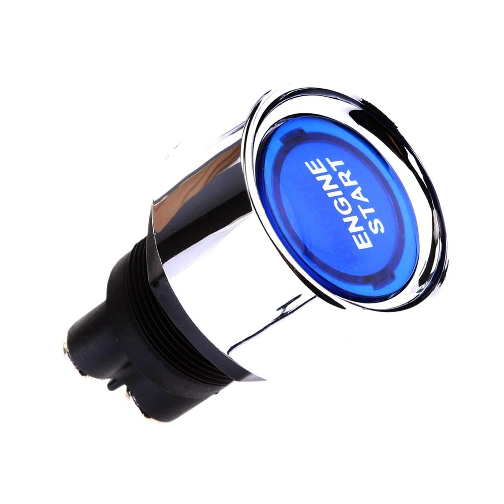 Universal 12V Car Blue Illuminated Engine Start Switch Push Button Race Starter